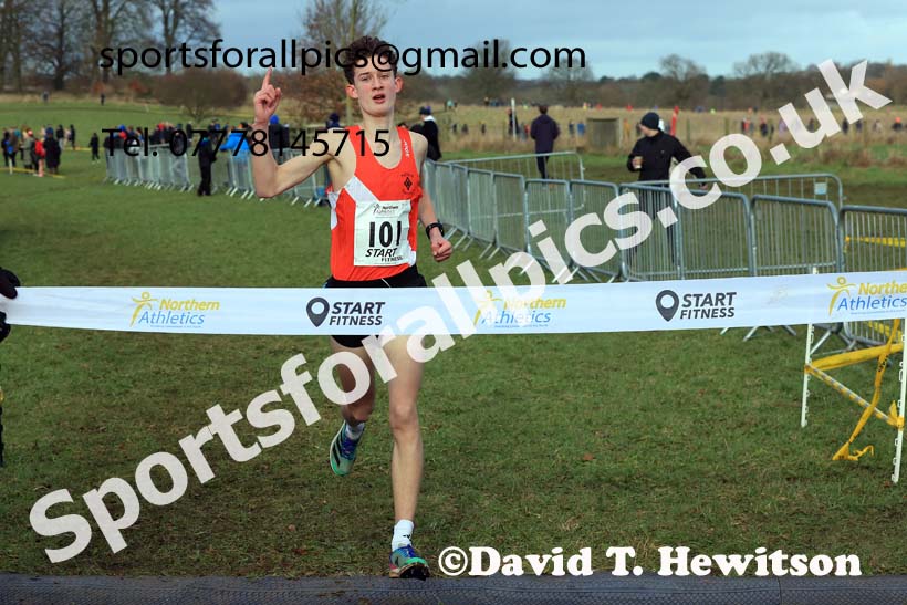 Boys Under-15s 2024 Northern Cross Country Champs., Sedgefield. Photo: David T. Hewitson/Sports for All Pics